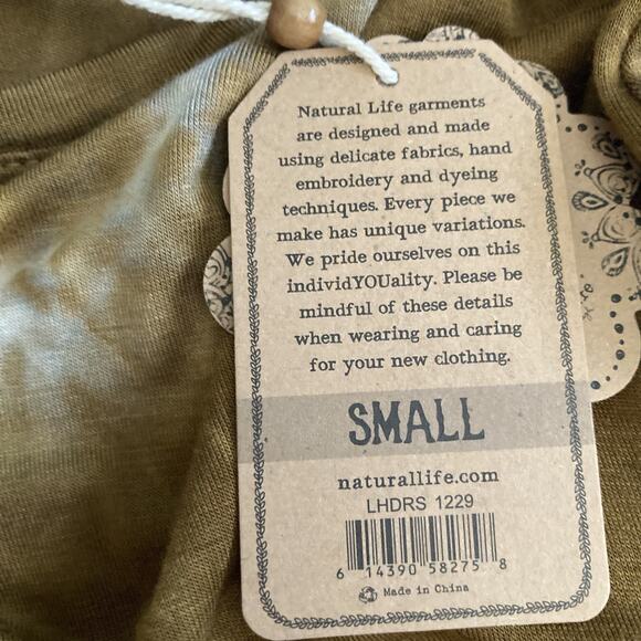 NWT Natural Life Dress Tie Dye Long Sleeve Maxi Pockets Boho Rayon Size S - Picture 7 of 14